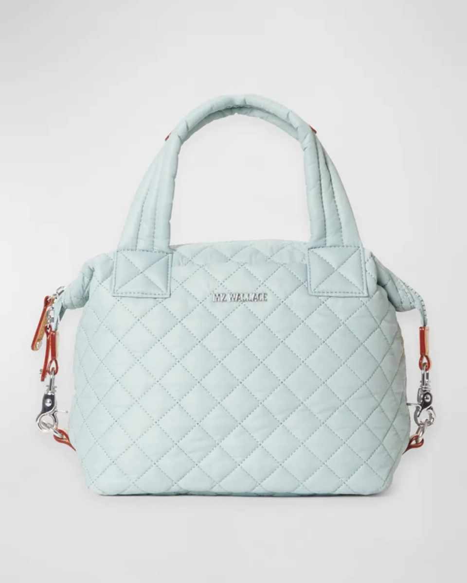Sutton Deluxe Small Metallic Top-Handle Bag